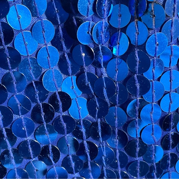 Vintage Niteline by Della Roufogali Sapphire Blue Sequin Dress - 4 - Picture 10 of 10